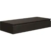 Selsey Bemmi - Scrivania / toletta sospesa con cassetti, nero, 120 cm