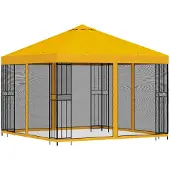 vidaXL Gazebo da giardino con pareti laterali 3 x 3 m giallo