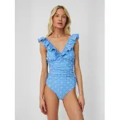 Crãs Costume intero azzurro / bianco