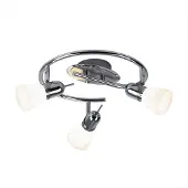 Esto Plafoniera LED, vetro, cromo, acciaio, spot mobili, P 38 cm