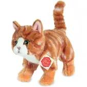 HERMANN Teddy Peluche Gatto Tabby In Piedi 20 Cm