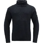 Devold Nansen Sweater High Neck Pullover di lana (S, nero)