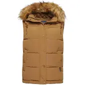 Superdry per donna. W5011395A Gilet in ecopelliccia beige Everest (XXS), Casual, Poliestere