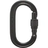 Black Diamond Oval Keylock Screwgate Carabiner Moschettoni a ghiera grigio