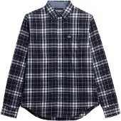 Superdry per uomo. M4011047A Camicia Lumberjack blu (S), Casual, Cotone, Manica lunga