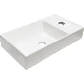 Comad Lavabo da incasso a vasca singola da 40 cm, bianco lucido.