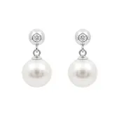 Luxenter Orecchini 'Raver' bianco perla