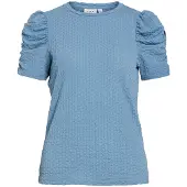 Vila Vianine Scollo Rotondo Top A Maniche Corte