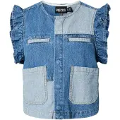 Pieces Gilet In Denim | Blu | XL