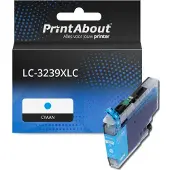 PrintAbout Cartuccia compatibile Brother LC-3239XLC - Ciano Alta capacità