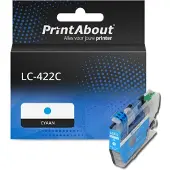 PrintAbout Cartuccia compatibile Brother LC-422C - Ciano