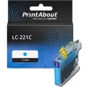 PrintAbout Cartuccia compatibile Brother LC-221C - Ciano