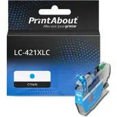 PrintAbout Cartuccia compatibile Brother LC-421XLC - Ciano Alta capacità