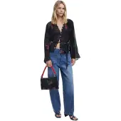 Desigual Camicia da donna blu / verde / rosa chiaro / nero