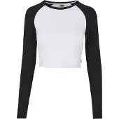 Urban Classics Top A Maniche Lunghe Organic Cropped Retro Baseball