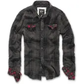 Brandit Camicia marrone / mocca / rosso / nero
