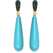 Luxenter Orecchini 'WINGI' blu / verde