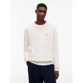Tommy Hilfiger Regular Cable Knit Sweater White Taglia: M | Maglioni a maglia Outlet | Uomo | Bianco