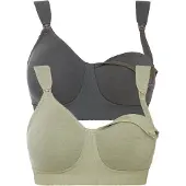 Bonprix Reggiseno da allattamento grigio sfumato / verde sfumato