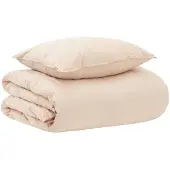 vidaXL Set di lenzuola beige 137 x 200 cm, cotone, kapok, poliestere