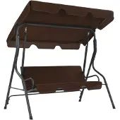 vidaXL Hollywood swing marrone caffè 170×110×153 cm