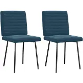 vidaXL Sedie da pranzo 2 pz. Velluto blu