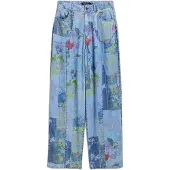 Desigual , pantaloni jeans regular in lyocell, Donna, Lyocell, Blu, 38