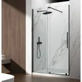 Hak SPIRIT BLACK Porta doccia 1200 mm, vetro trasparente