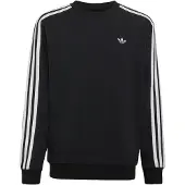 Adidas Originals Felpa '3-STRIPES LOOSE CREW' nero / bianco