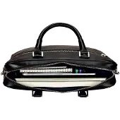 Leonhard heyden Montreal Valigetta Vera Pelle 38 cm nero
