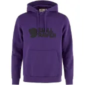 Fjällräven Logo Hoodie Felpa con cappuccio Uomo (XXL, lilla)