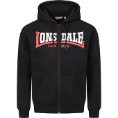 Lonsdale Giacca di felpa 'Garrigill' rosso / nero / bianco