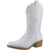Elara Stivale da cowboy bianco