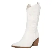 Elara Stivale da cowboy bianco