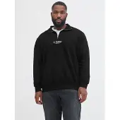 Jack&Jones PLUS Plus Size Felpa Con Mezza Zip Stampato