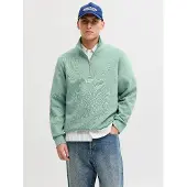 Jack & Jones Felpa Con Mezza Zip Stampato