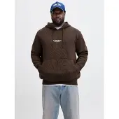 Jack & Jones Plus Size Felpa Con Cappuccio Stampato