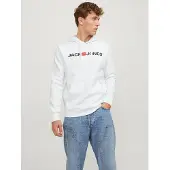 Jack & Jones Felpa 'Corp' rosso / nero / bianco