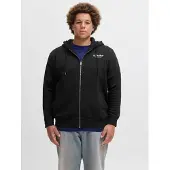 Jack & Jones Plus Size Felpa Con Cappuccio E Zip Stampato