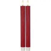 Star Trading Striscia LED, rossa, 25 cm, cera, set di 2 batterie