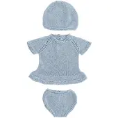 Miniland Completo In Maglia Abito E Cappello 40 Cm