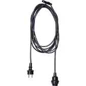 Star Trading Presa E27 con cavo Ute, 2,5 m, nero