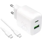 Puro Caricabatterie Da Parete Usb-a E Usb-c Daily 25w