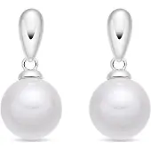 Luxenter Orecchini 'Mobe' bianco perla