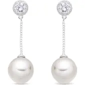 Luxenter Orecchini 'Calgio' bianco perla