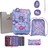 DERDIEDAS ErgoFlex Superflash Easy Set di borse per la scuola viola