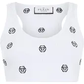 Philipp Plein Top crop PP in cotone