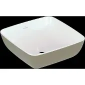 Villeroy & Boch Artis, lavabo à poser, carré, sans trop-plein, 410x410mm, 417841BCS8, 417841BCS8