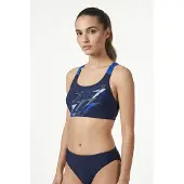 Speedo Women's Medley Logo Leaderback Bikini Set Bikini Donna (44, blu)