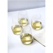 MIKASA Set Di 4 Bicchieri Da Vino Senza Stelo In Cristallo Inciso